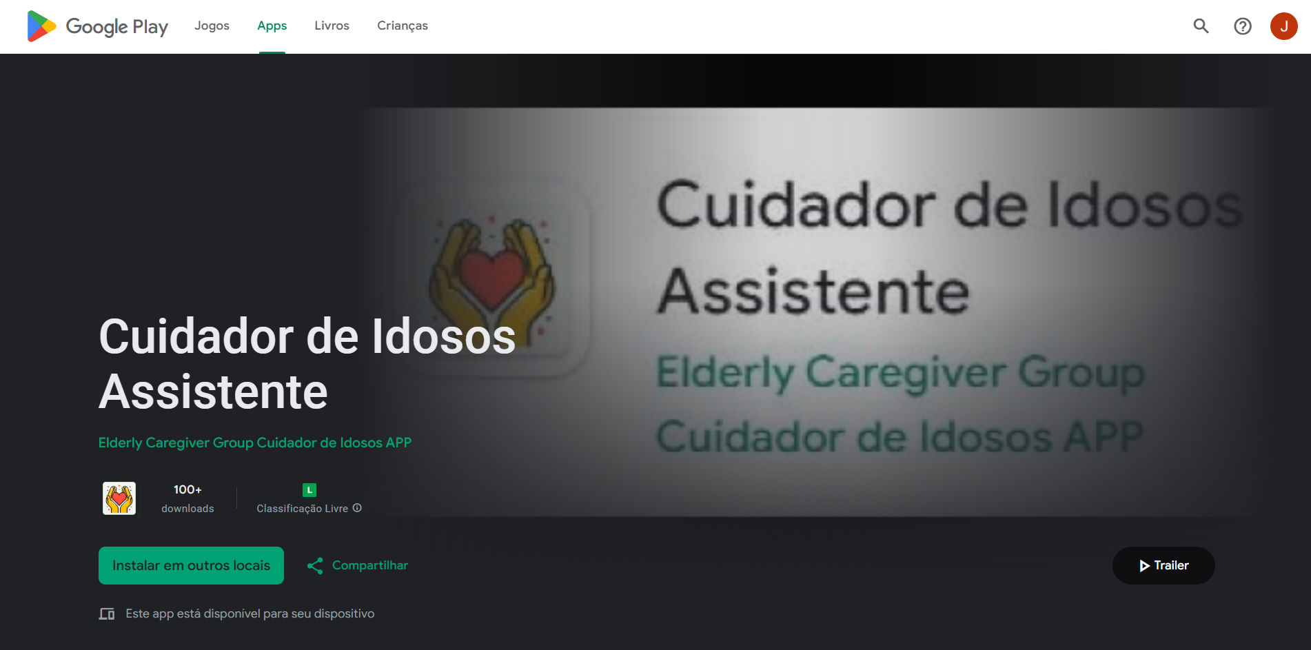 cuidador de idosos assistente app play store