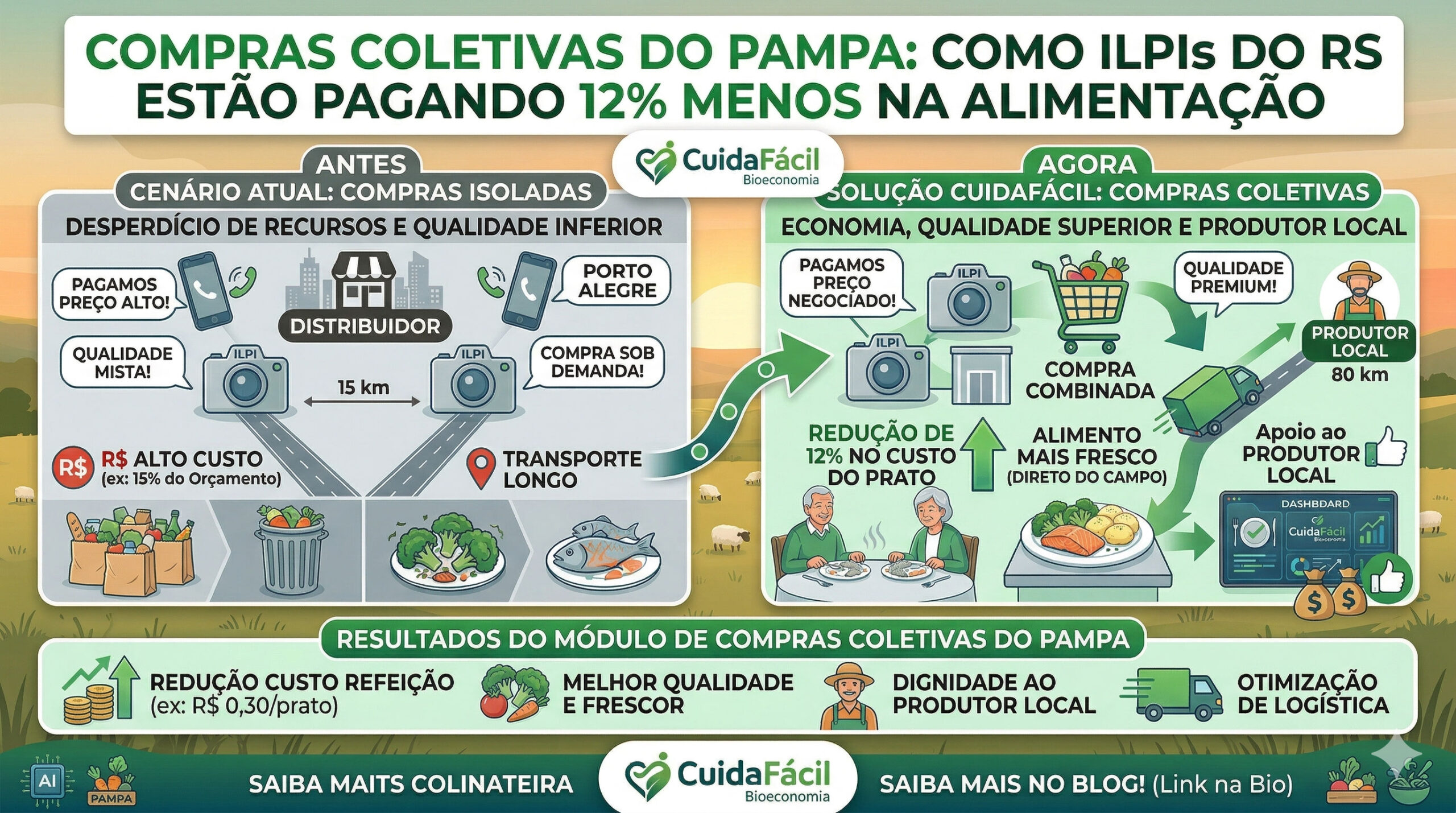 Compras Coletivas do Pampa Como ILPIs do RS Estão Pagando 12% Menos na Alimentação