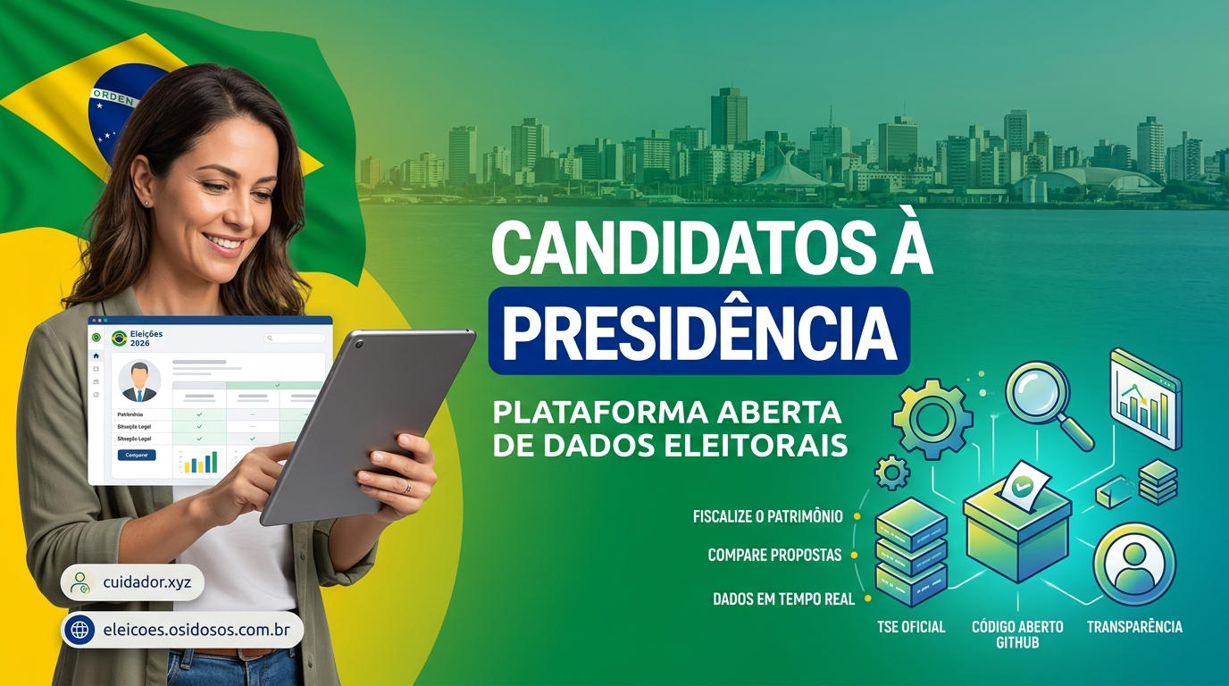 Conheça o software livre que consolida e analisa dados do TSE sobre as candidaturas à Presidência nas Eleições 2026, promovendo transparência e controle social