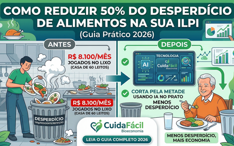 Como Reduzir 50% do Desperdício de Alimentos na Sua ILPI (Guia 2026)