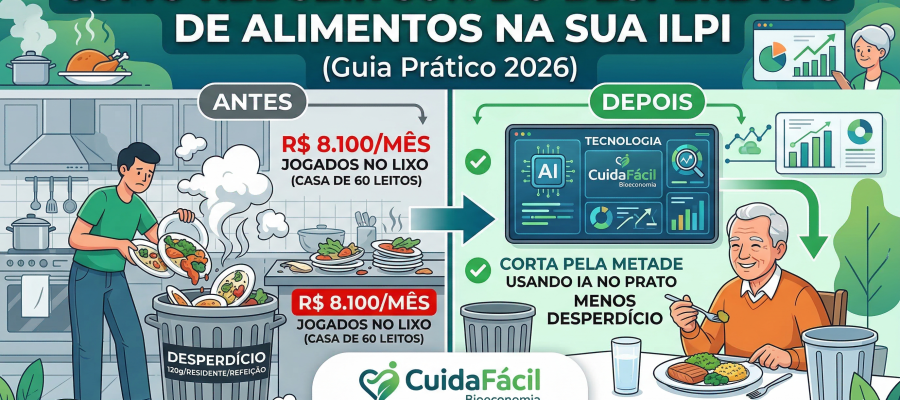 Como Reduzir 50% do Desperdício de Alimentos na Sua ILPI (Guia 2026)