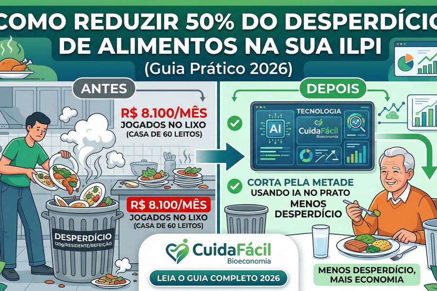 Como Reduzir 50% do Desperdício de Alimentos na Sua ILPI (Guia 2026)