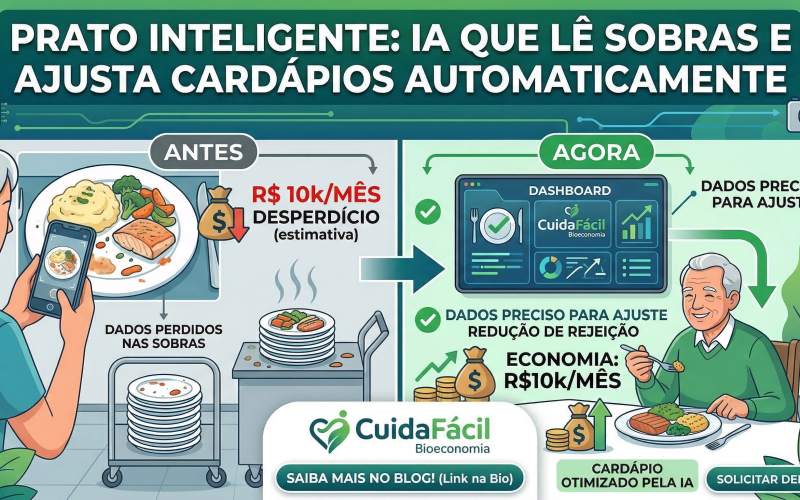 Prato Inteligente IA que Lê Sobras e Ajusta Cardápios Automaticamente