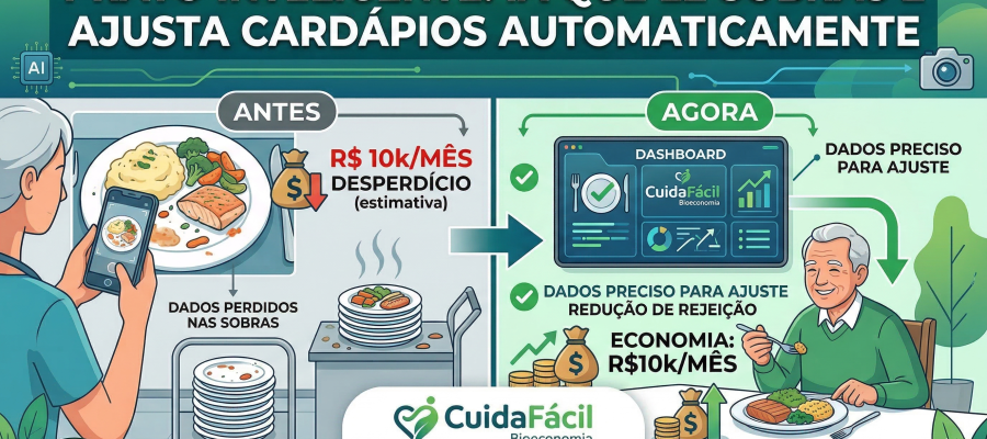 Prato Inteligente IA que Lê Sobras e Ajusta Cardápios Automaticamente