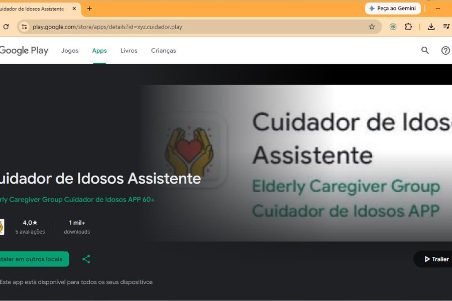 cuidador de idosos assistente app