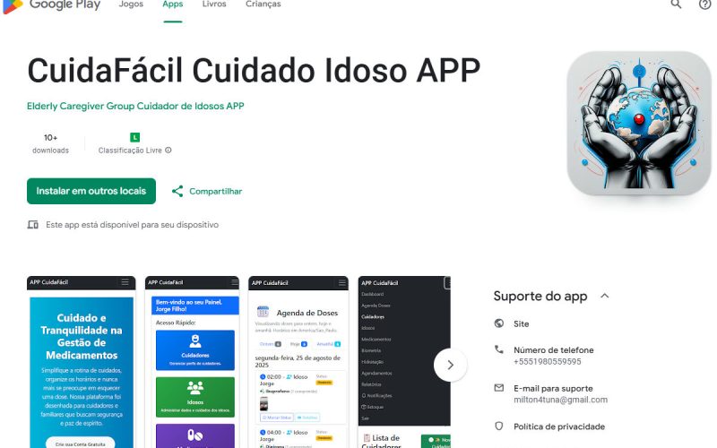 cuidafacil app cuidador de idosos