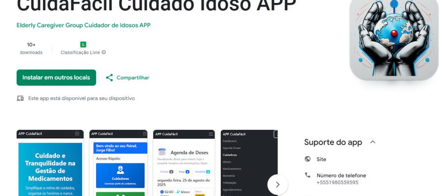 cuidafacil app cuidador de idosos