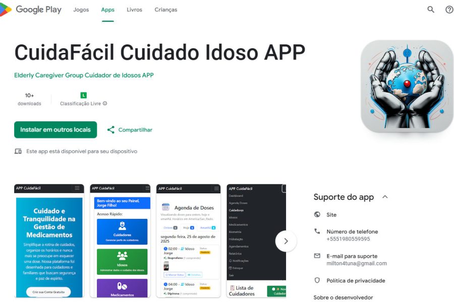 cuidafacil app cuidador de idosos